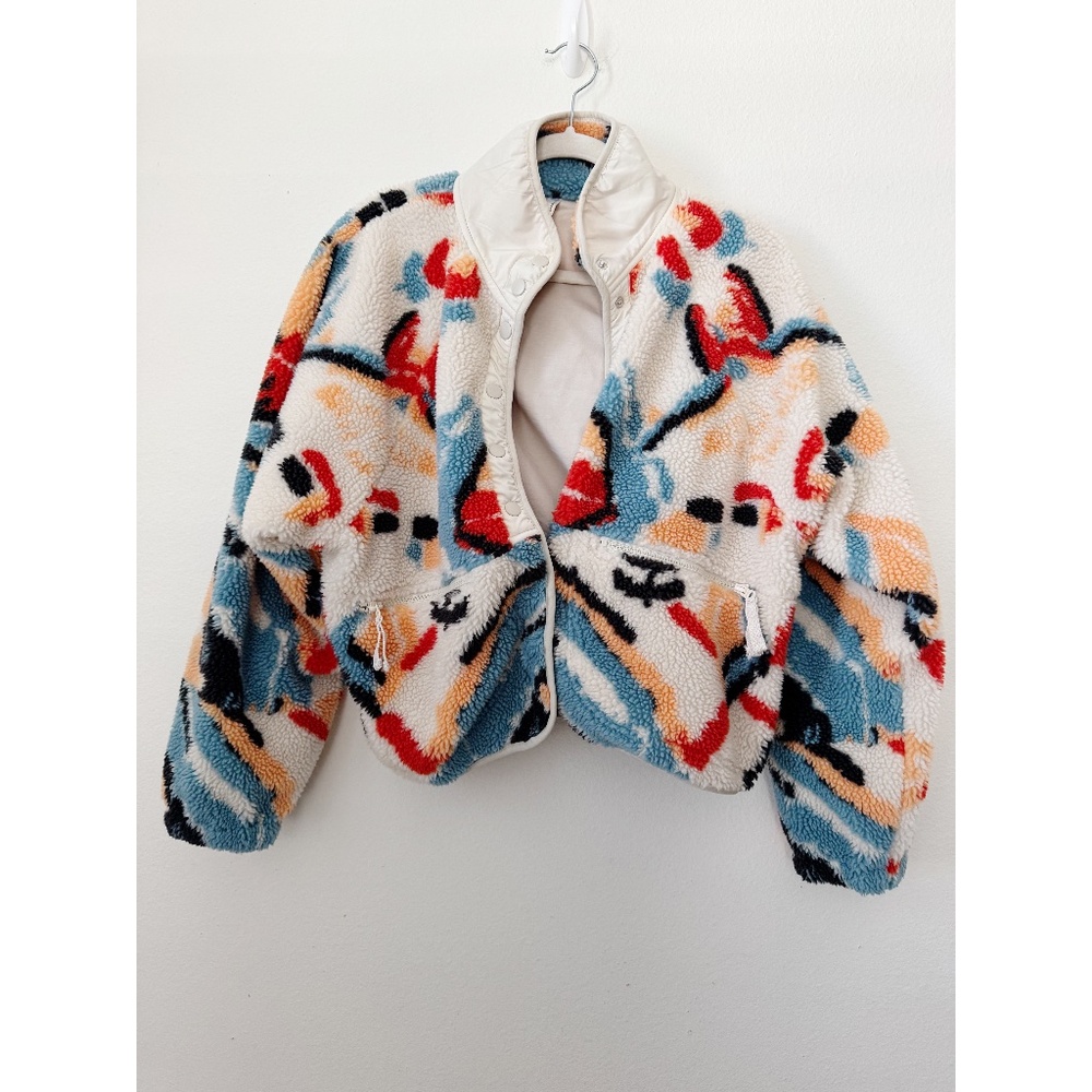 Free People Hit the Slopes Fleece Jacket in Multi Combo XS - Picture 4 of 10
